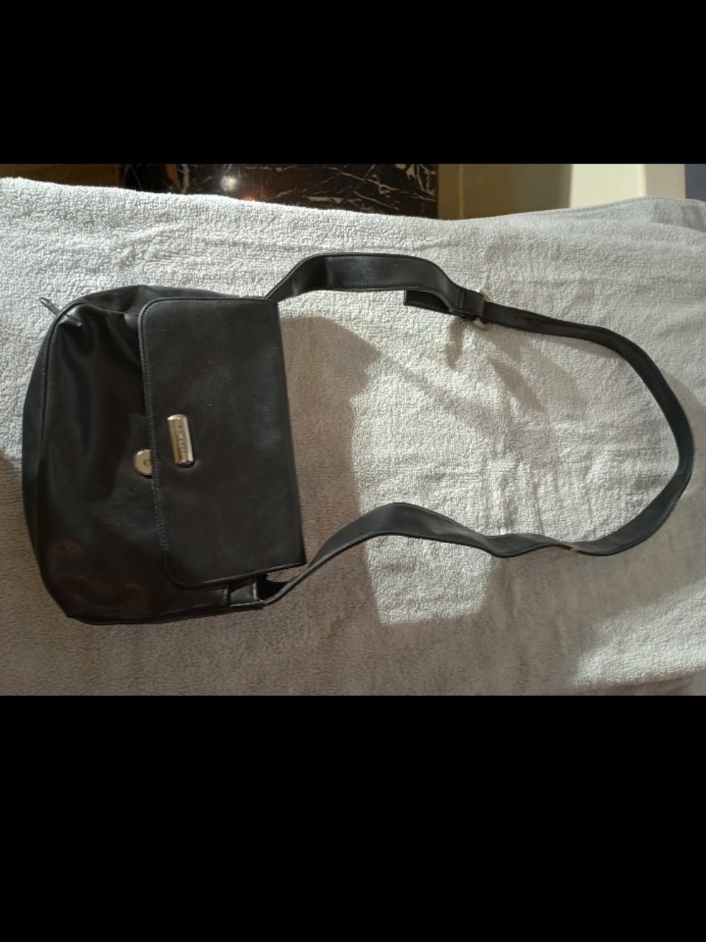 Black Organizer Shoulder Bag - Unbranded